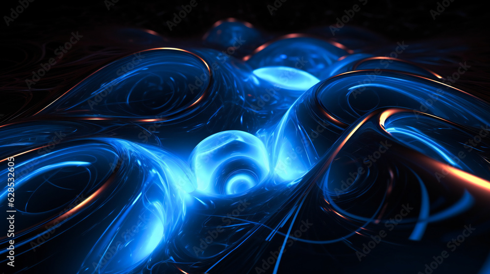 Poster abstract artificial intelligence or digital advanced technology concept illustration. illuminated gl