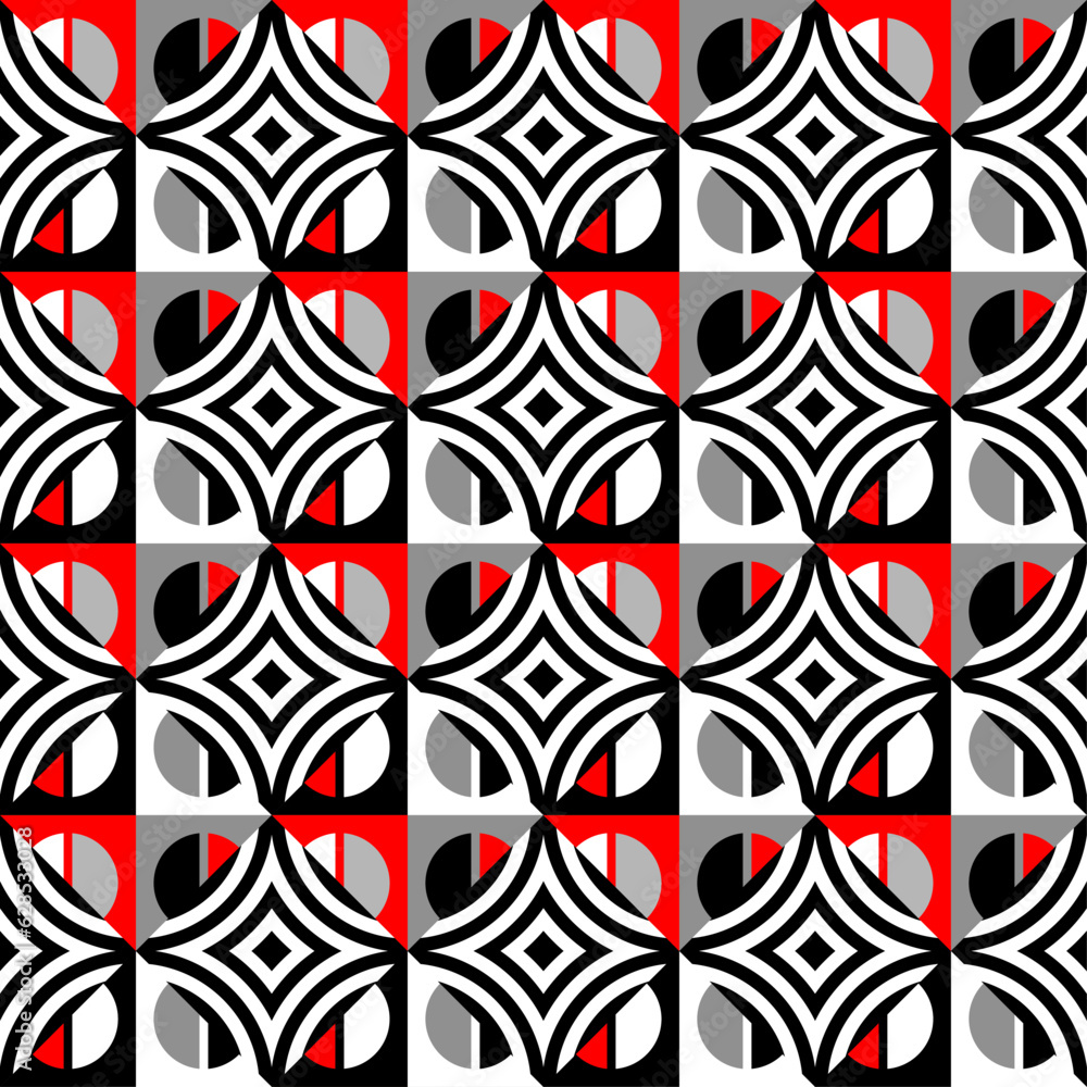 Poster Abstract seamless pattern. Geometric regular pattern. Vector image.