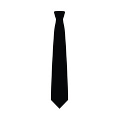 Tie Silhouette. Black and White Icon Design Elements on Isolated White Background