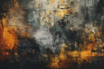 grunge wall texture background. Metropolis Grunge - Background Texture with Vibrant Red, Yellow, Gray and Rust Colors. Grunge hardness - abstract background with rough structure. generative AI,