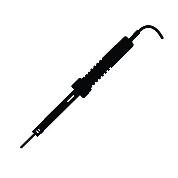 black soldering iron tool isolated clip art preview