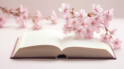 notepad background sakura flowers idea spring.