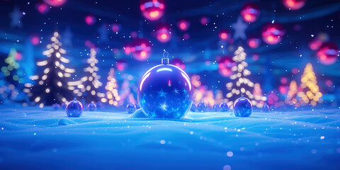 Obraz na płótnie Canvas Abstract Christmas banner. Copy space. Christmas tree lights