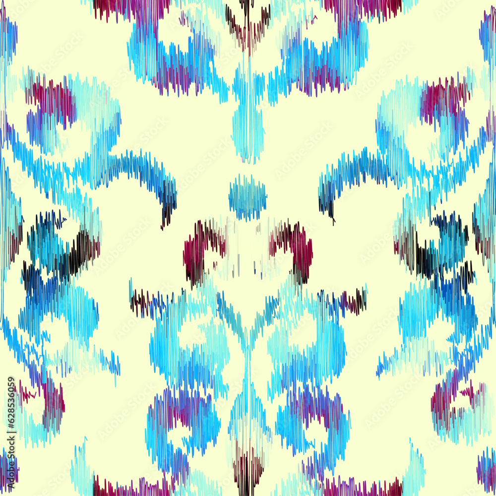 Poster elegance abstract grunge vintage pattern. ikat style. seamless vector image.