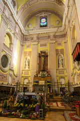 Fototapeta premium Interior of famous Catholic Cathedral of Saints Peter and Paul in Lutsk, Ukraine, July 08, 2023