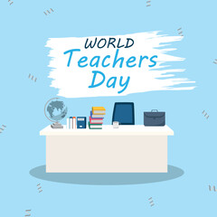 World Teachers Day vector illustration