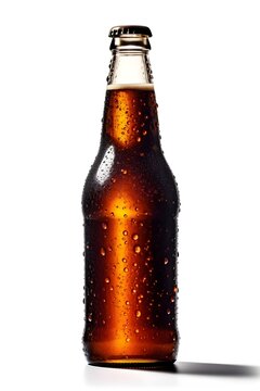 beer bottle isolated on white