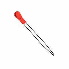 pipette used to drop chemicals into test tubes