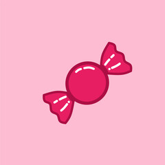 Fototapeta premium pictures of candies wrapped in colorful packages with round candies