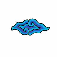 blue clouds with Indonesian batik motifs that look beautiful with color combinations