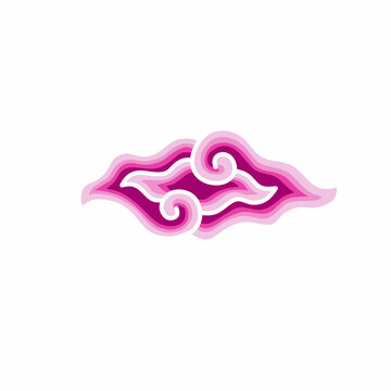 pink clouds with Indonesian batik motifs that look beautiful with color combinations