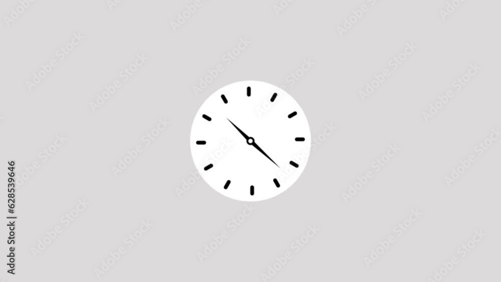 Poster stopwatch animated icon. clock with moving arrows. loop. alpha channel.s_22