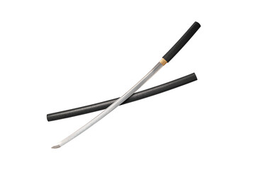 japan katana sword on white background.
