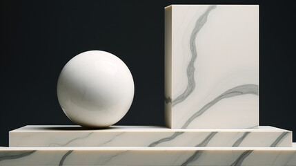 High Detail Marble Art - Purity and Simplicity in Minimalist Design