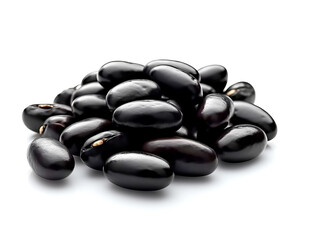 Fototapeta na wymiar Black beans isolated on white background.