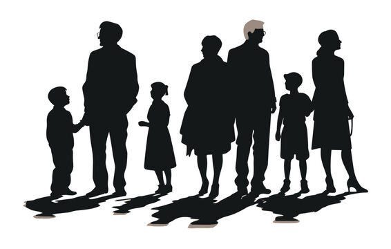 Grand Parents possibly of silhouette, Grand parents vector illustration, Grand parents vector
