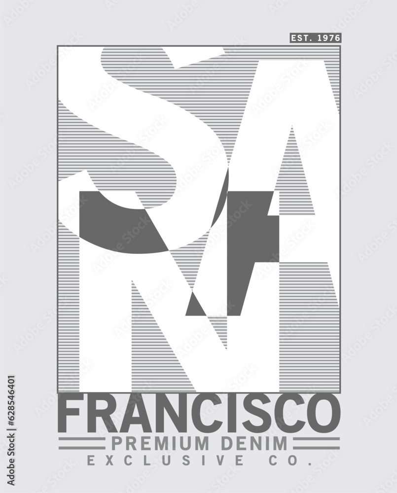 Poster graphic design for tee print as vector