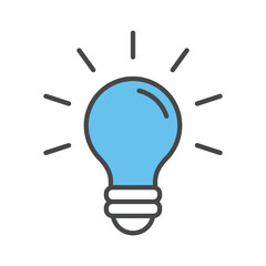 Light bulb modern stylish icon vector