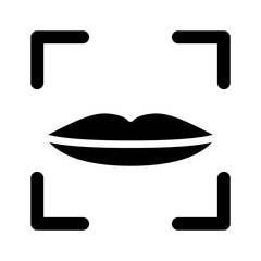 Lips scanning icon