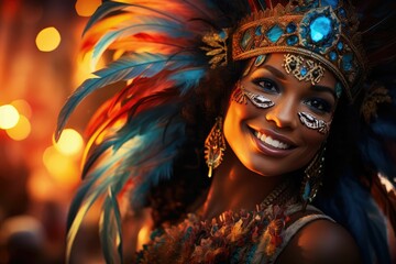 Rio de Janeoro Carneval. AI generated digital art