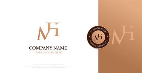Initial MH Logo Design Vector 