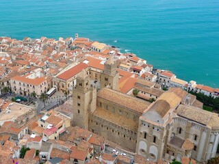 view old town roofs in Italy