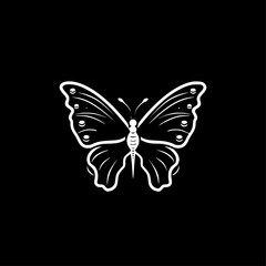 Obraz na płótnie Canvas Butterfly | Black and White Vector illustration