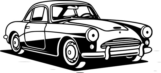 Car - Minimalist and Flat Logo - Vector illustration