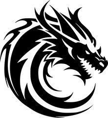 Obraz premium Dragon | Minimalist and Simple Silhouette - Vector illustration