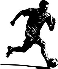 Naklejka premium Football | Minimalist and Simple Silhouette - Vector illustration