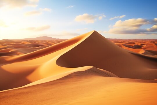 a sand dunes in the desert © White