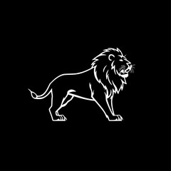Lion | Minimalist and Simple Silhouette - Vector illustration