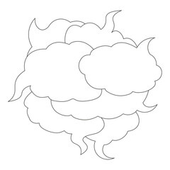 Talk bubble. Cloud speech bubbles collection. Communication concept. Social network. Social media message, comic bubbles and chat. 