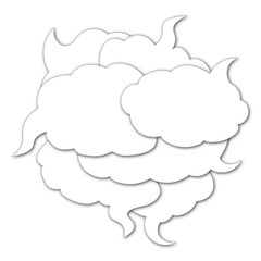 Talk bubble. Cloud speech bubbles collection. Communication concept. Social network. Social media message, comic bubbles and chat. 