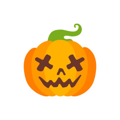 cartoon pumpkin carved ghost face Halloween party night terrors