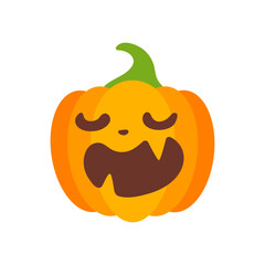 cartoon pumpkin carved ghost face Halloween party night terrors