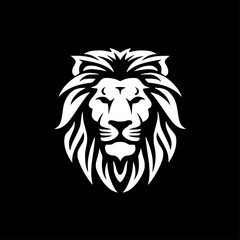 Obraz premium Lion | Black and White Vector illustration
