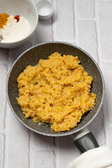 Vegan patties made with red lentils