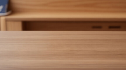 Fototapeta premium Empty wooden table for product display Generative Ai