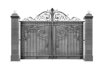 Forged gates with patterns.