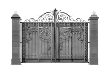 Forged gates with patterns.