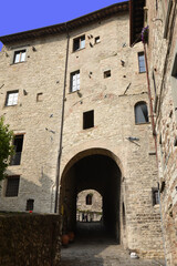 Fototapeta na wymiar Maison médiévale à Gubbio en Ombrie. Italie