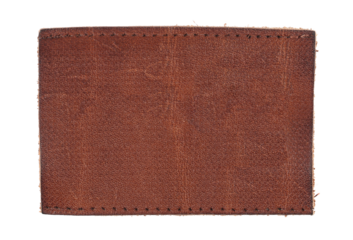 Blank jeans leather label isolated on white