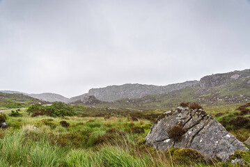 Fototapeta na wymiar scottish landscape during a rainy day in the highlands, Scotland