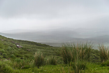 scottish landscape during a rainy day in the highlands, Scotland