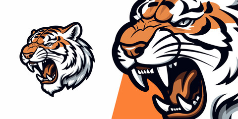 Tiger Dominator: Retro Mascot Logo for Sporting Triumphs - Embrace the Power of Old School Cool