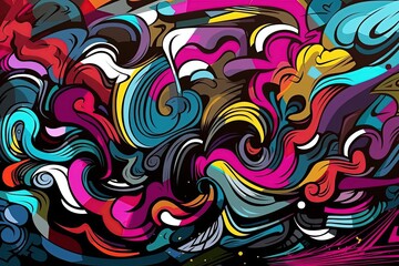 Graffiti style design background in bright colors