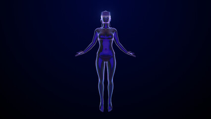 Obraz premium virtual reality and digital transformation experience with the meta verse