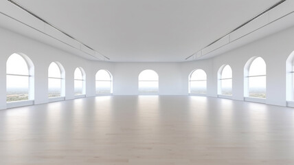 Fototapeta premium empty white room apartment copy empty space.