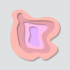 Abstract shape papercut design